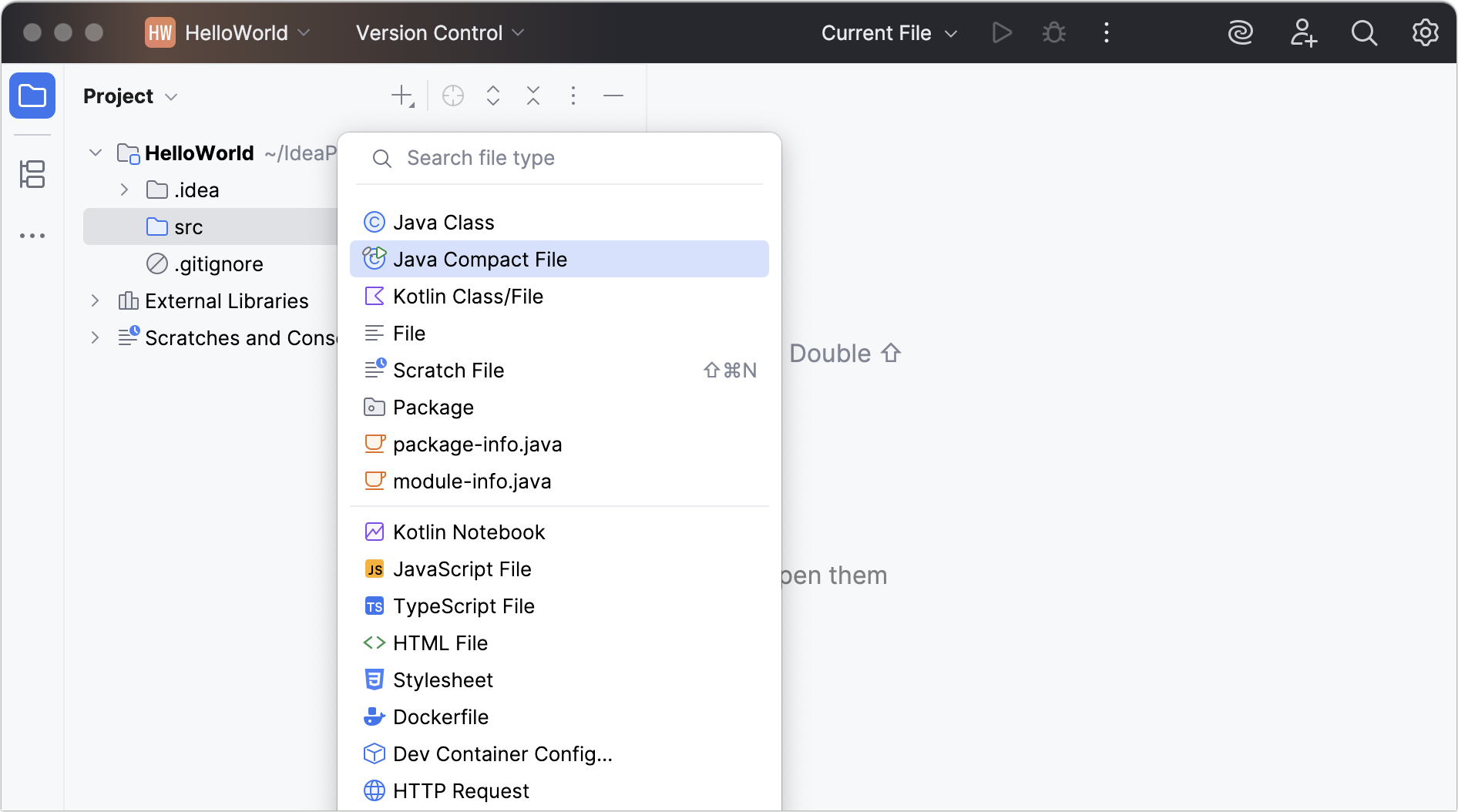 Creating Java compact source file