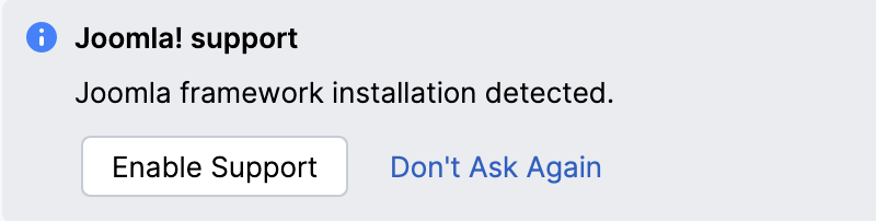 Joomla project structure detected Joomla project structure detected