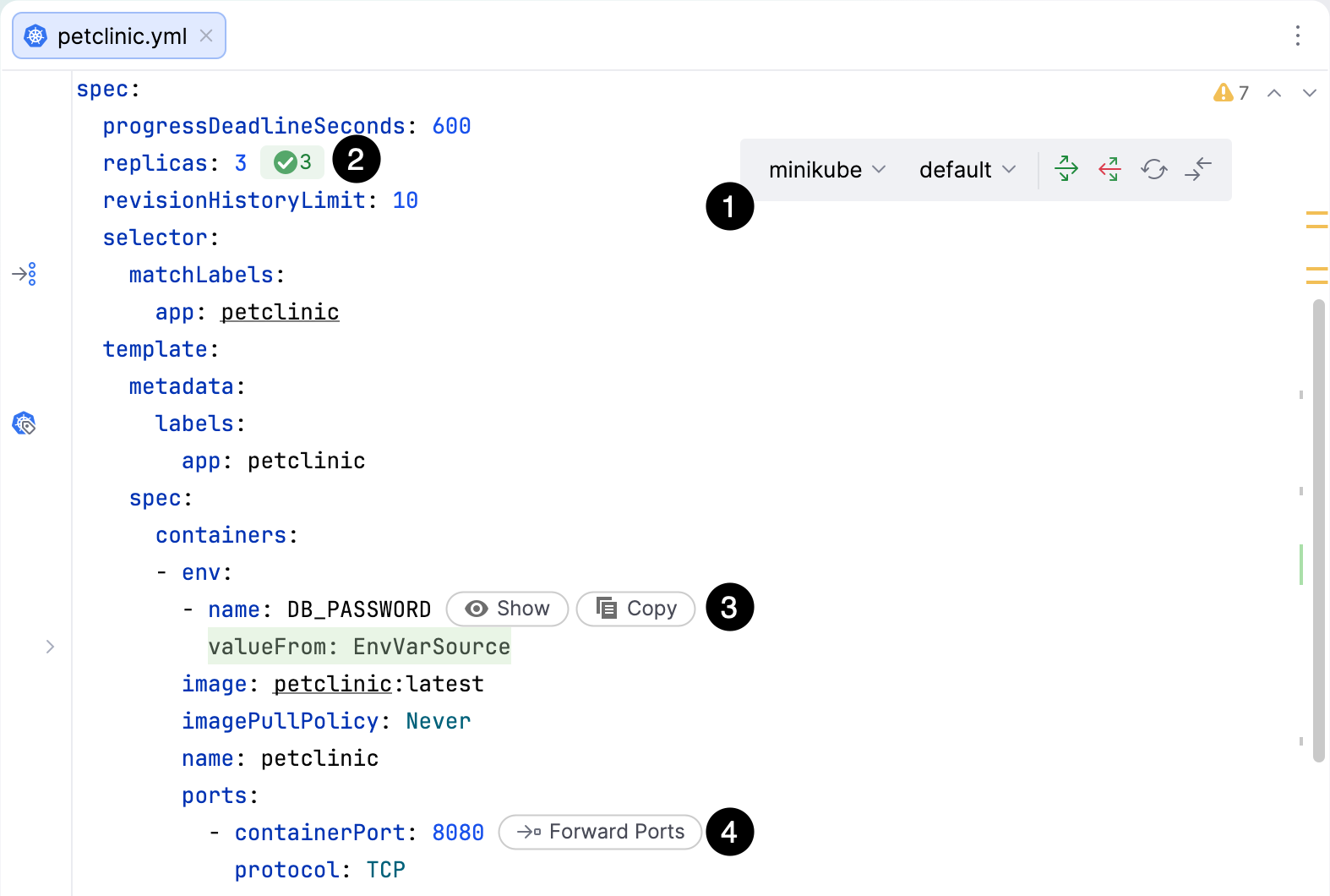 Hints in Kubernetes manifests Hints in Kubernetes manifests
