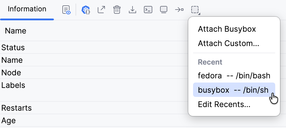 Recent commands Recent commands