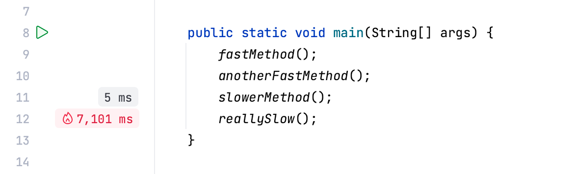 Line profiler hints appear on opening a snapshot Line profiler hints appear on opening a snapshot
