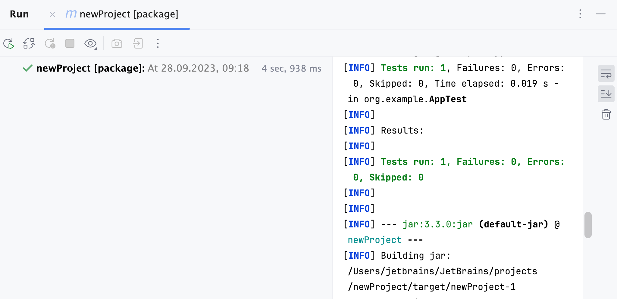 Run tool window Run tool window