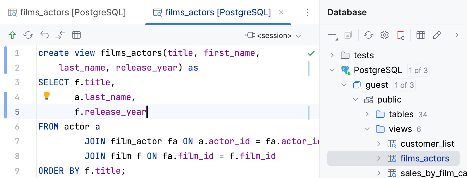 使用 DDL 编辑器修改视图 使用 DDL 编辑器修改视图