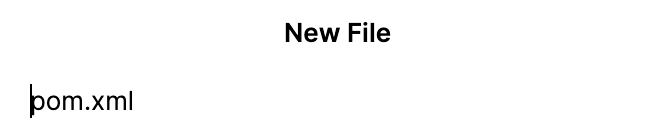 New File dialog New File dialog