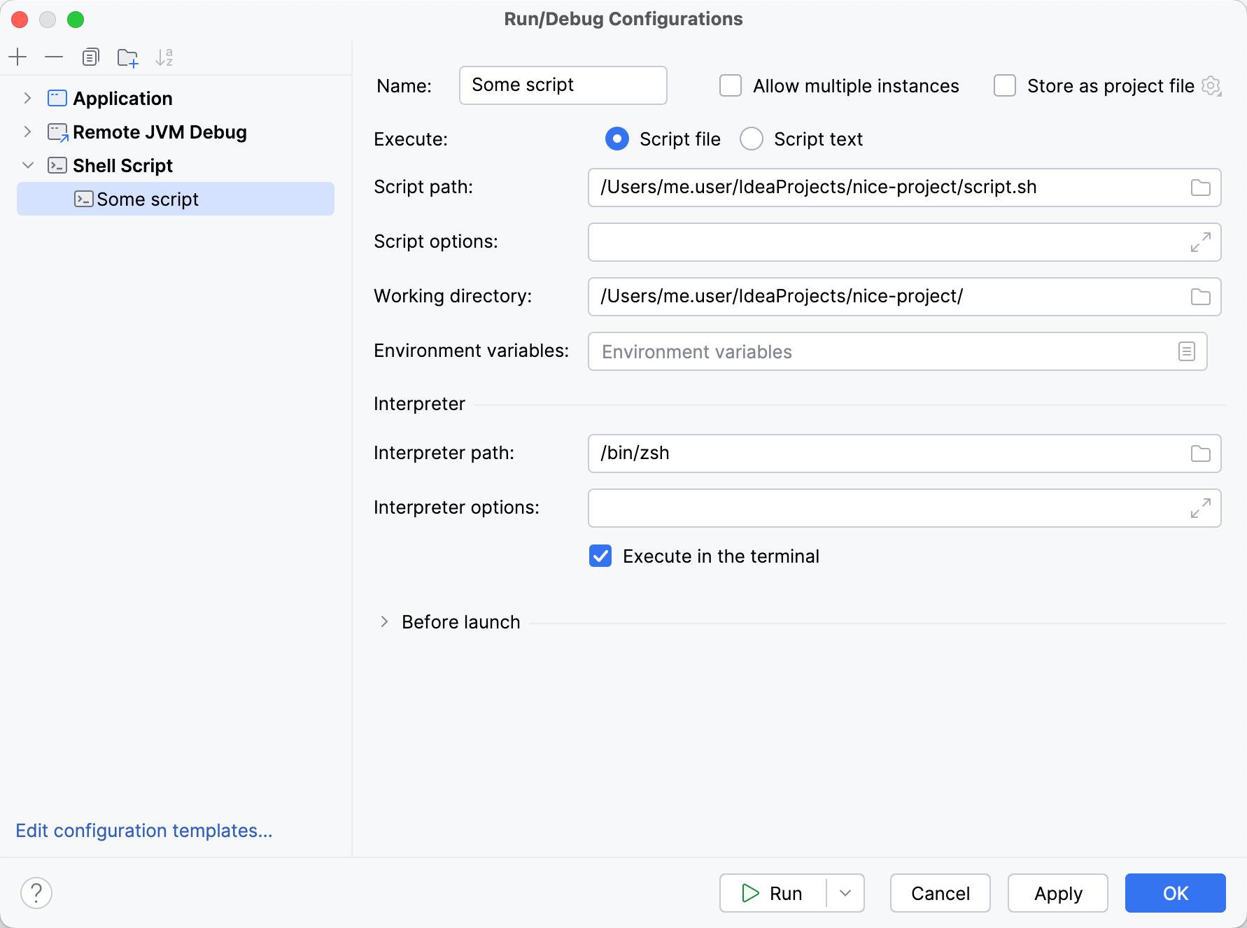 No 'Modify options' button or 'Logs' tab in the 'Run/Debug Configurations' dialog No 'Modify options' button or 'Logs' tab in the 'Run/Debug Configurations' dialog