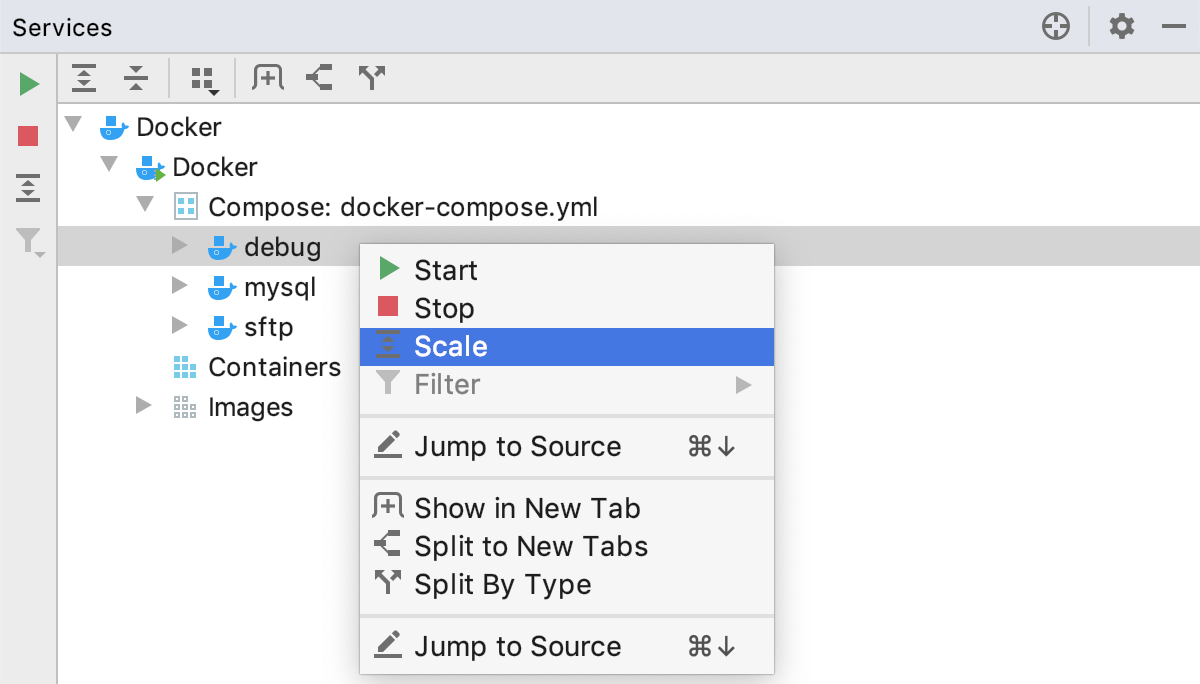 The Scale context menu item The Scale context menu item