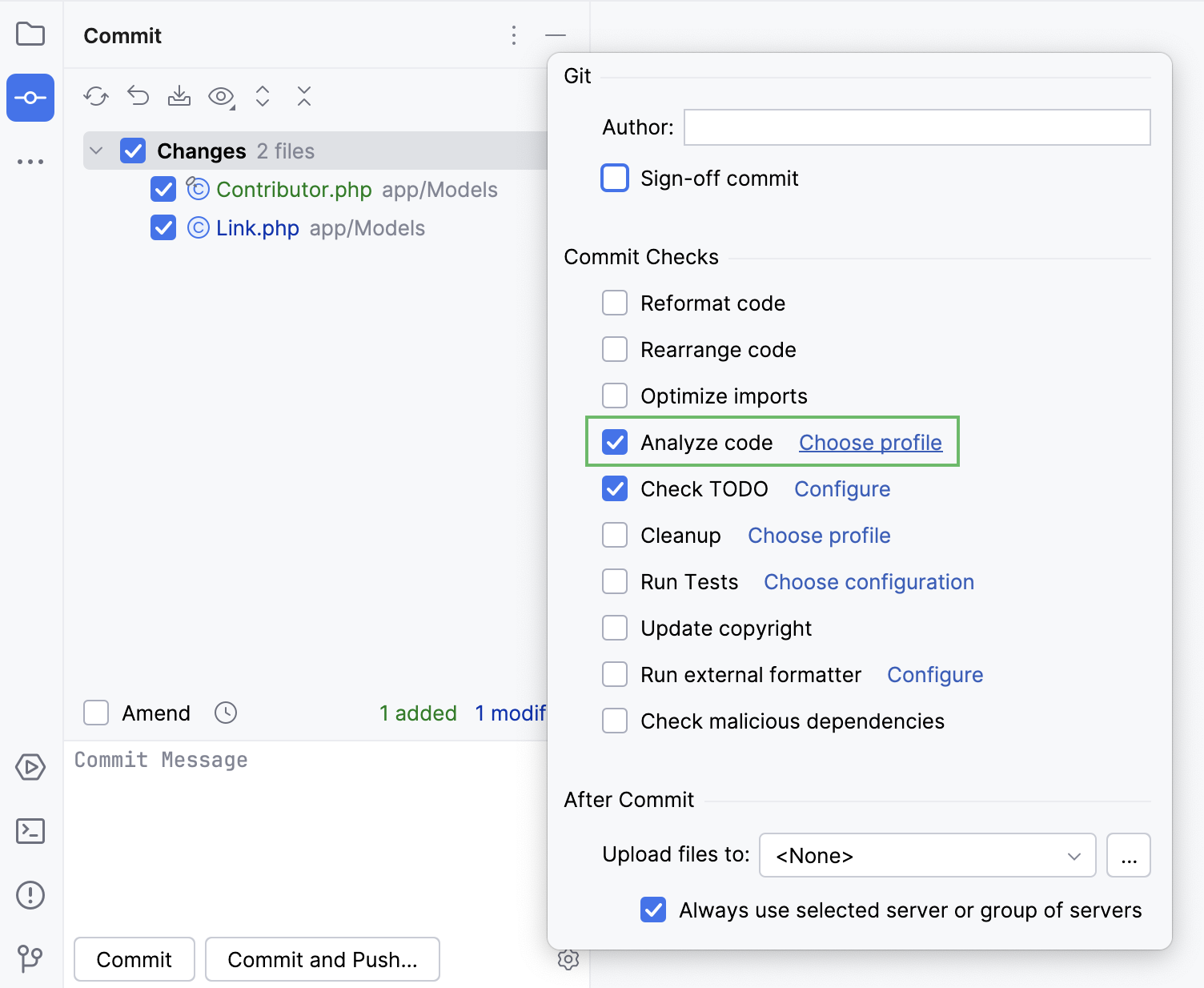 Run inspections before commit Run inspections before commit