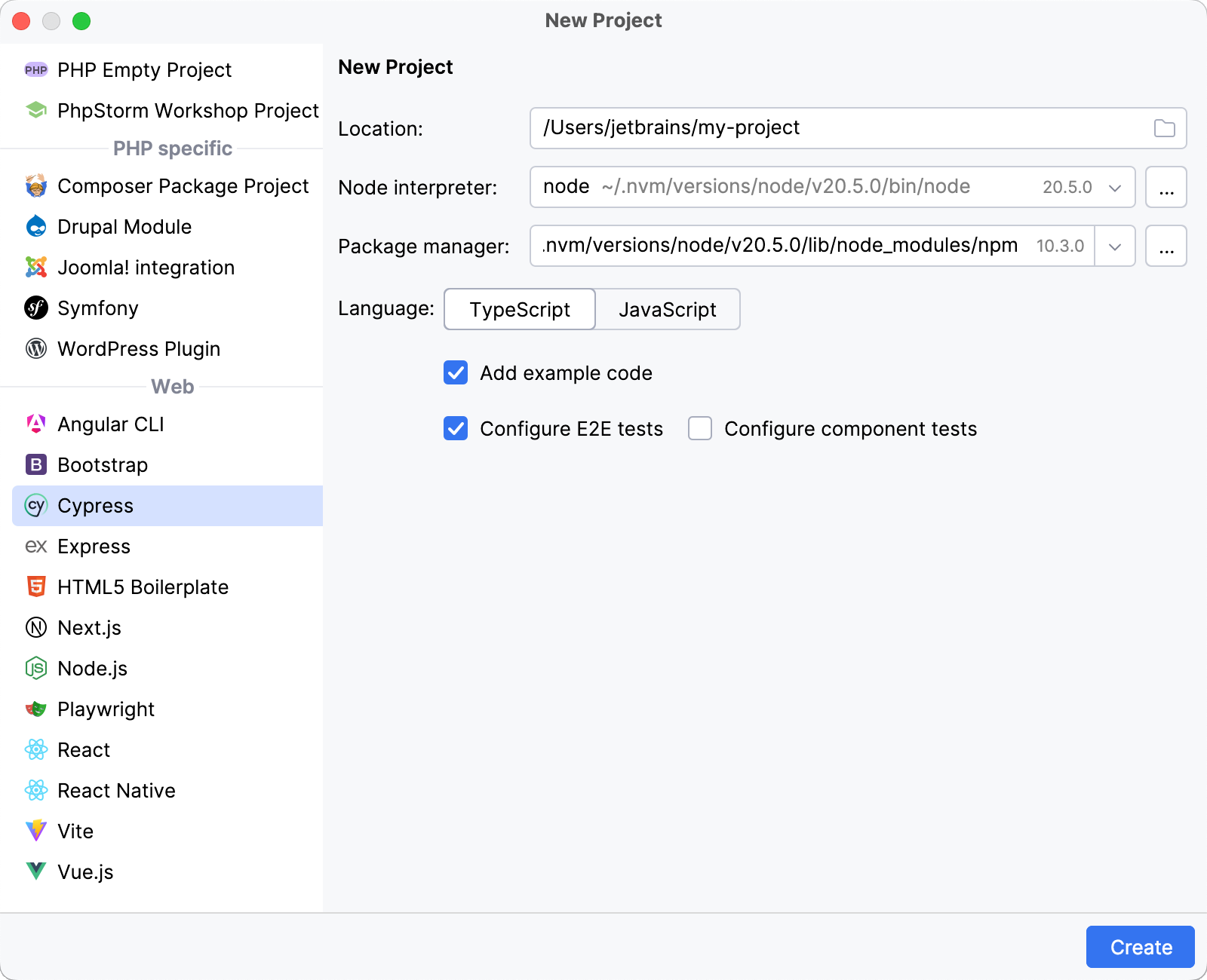 Creating a new Cypress project Creating a new Cypress project
