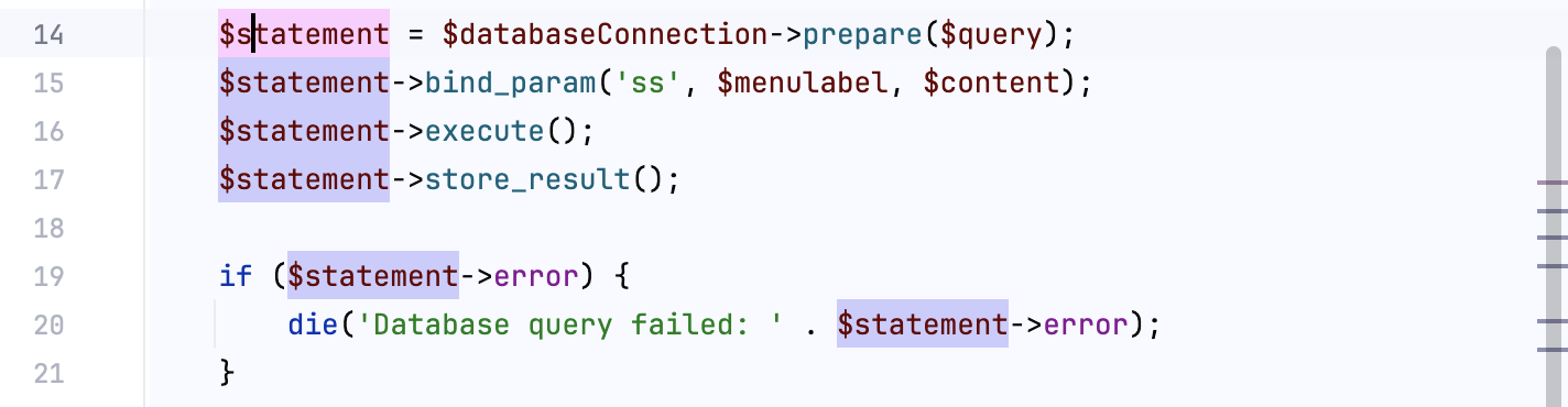 Find usages result Find usages result