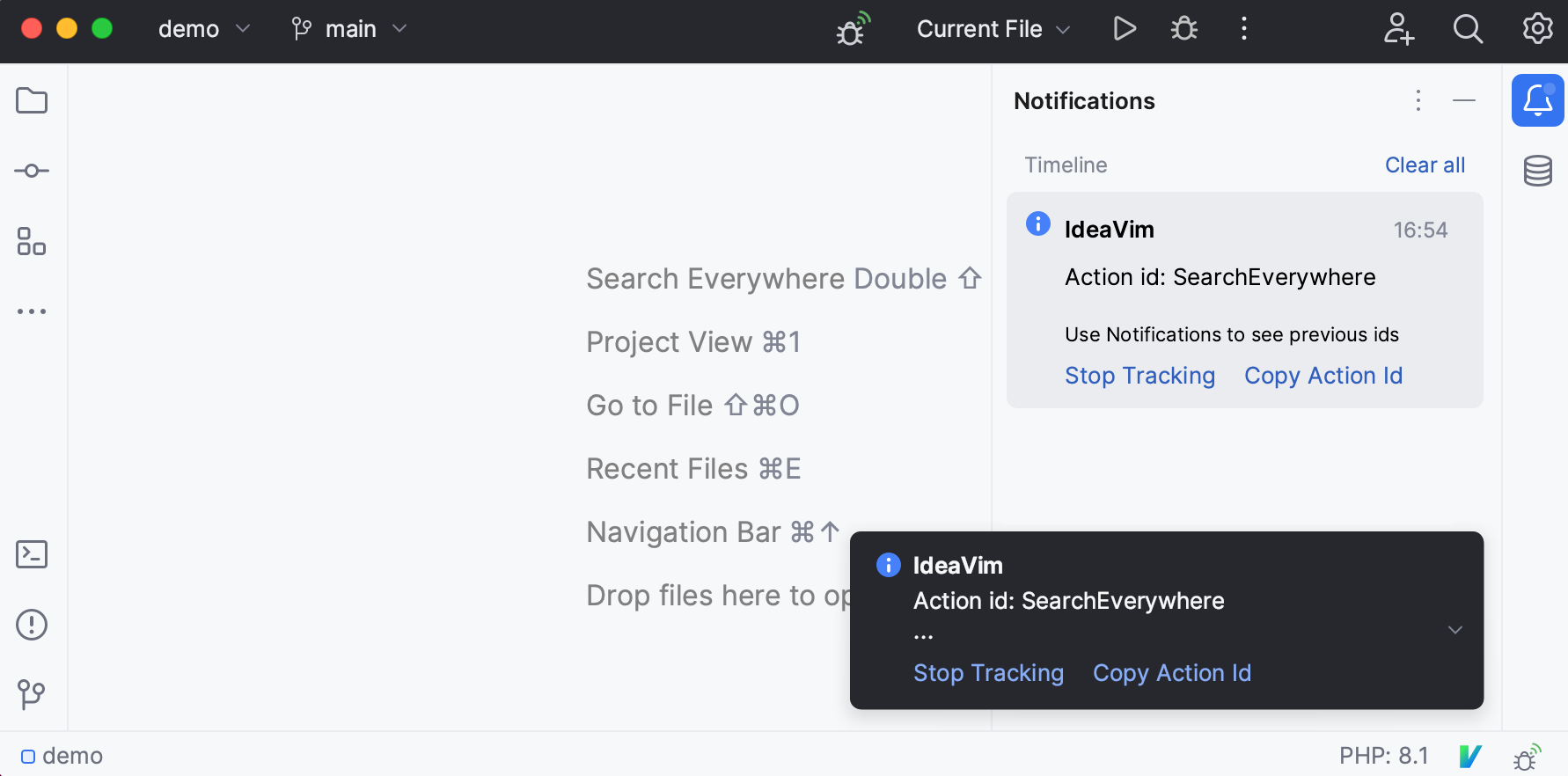 Actions IDs are displayed Actions IDs are displayed