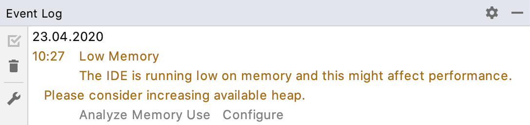 low memory warning low memory warning