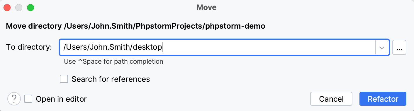 Moving a project to another location Moving a project to another location