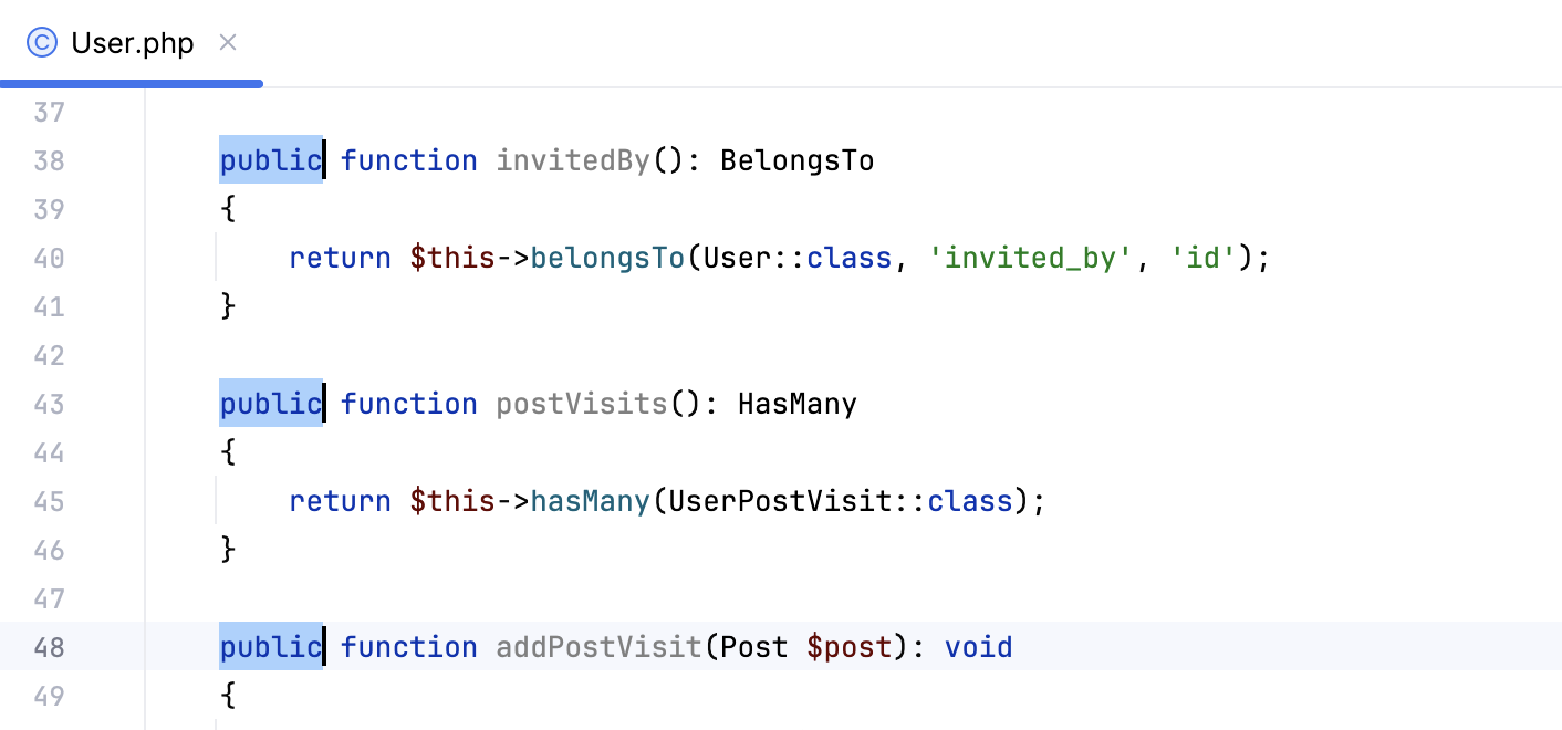 PhpStorm: Select multiple text fragments PhpStorm: Select multiple text fragments