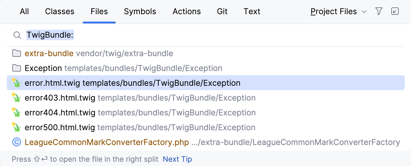 Navigate to Symfony template bundle Navigate to Symfony template bundle