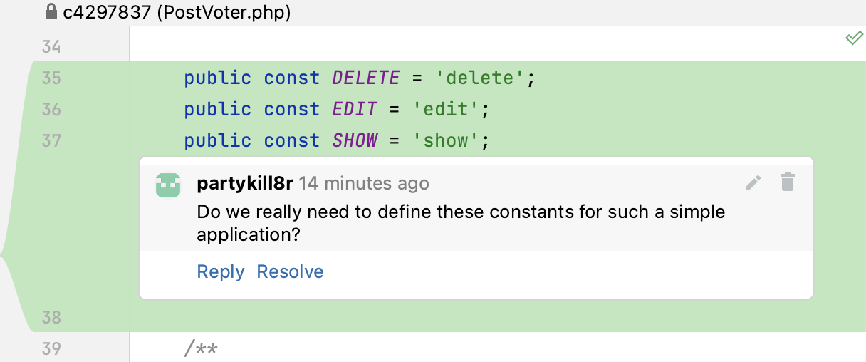 GitHub review comment GitHub review comment