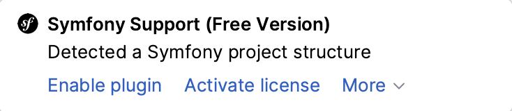 Symfony Support plugin notification Symfony Support plugin notification