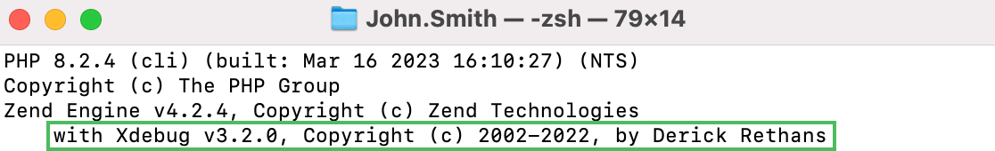 Xdebug extension installed Xdebug extension installed