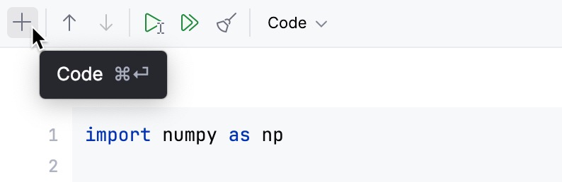 Adding a notebook cell Adding a notebook cell