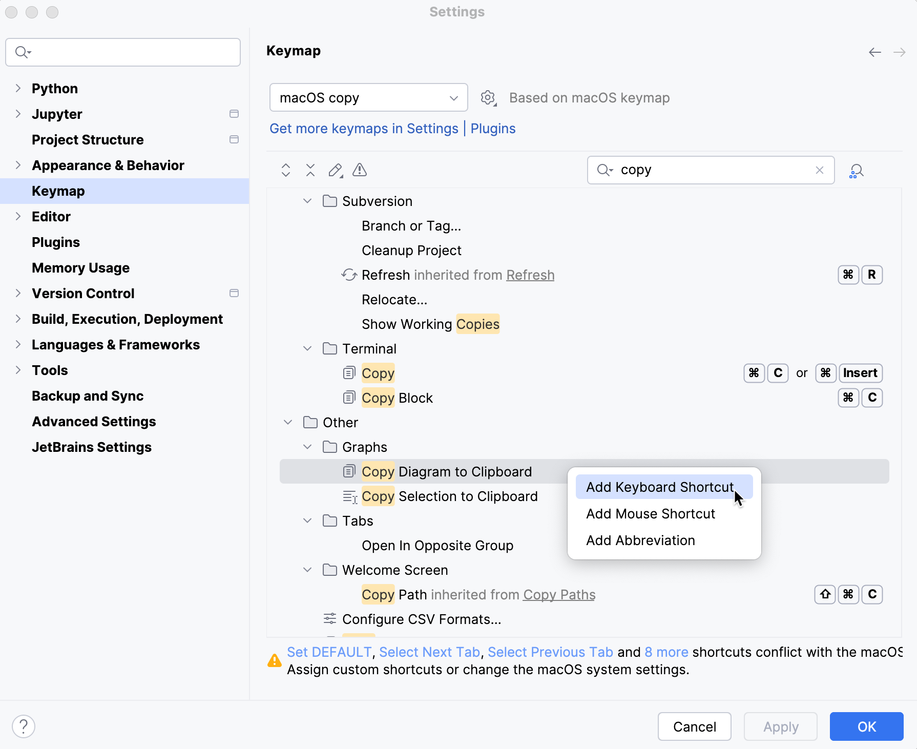 Adding a keyboard shortcut Adding a keyboard shortcut