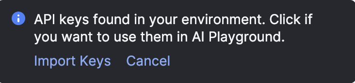 Suggestion to import API keys Suggestion to import API keys