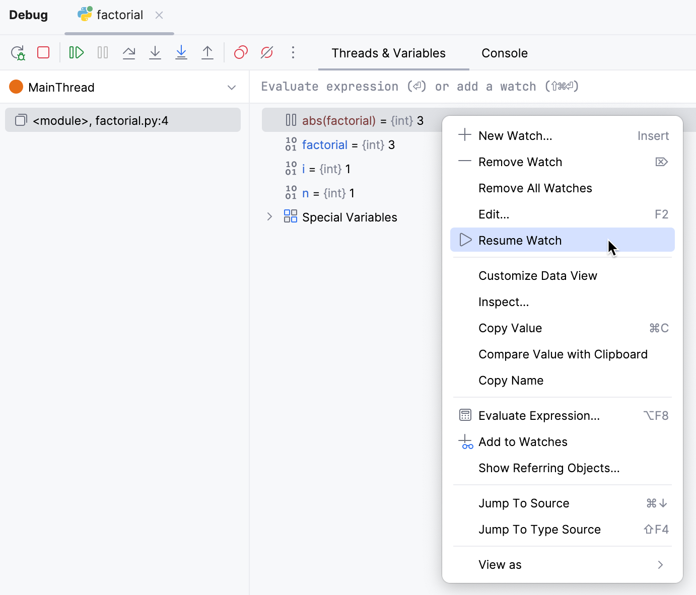 恢复已暂停的监视 恢复已暂停的监视