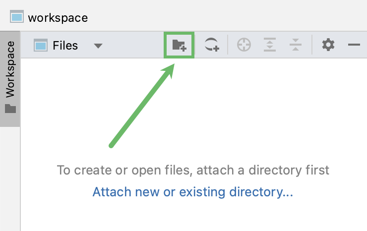 Adding an existing directory to the workspace Adding an existing directory to the workspace