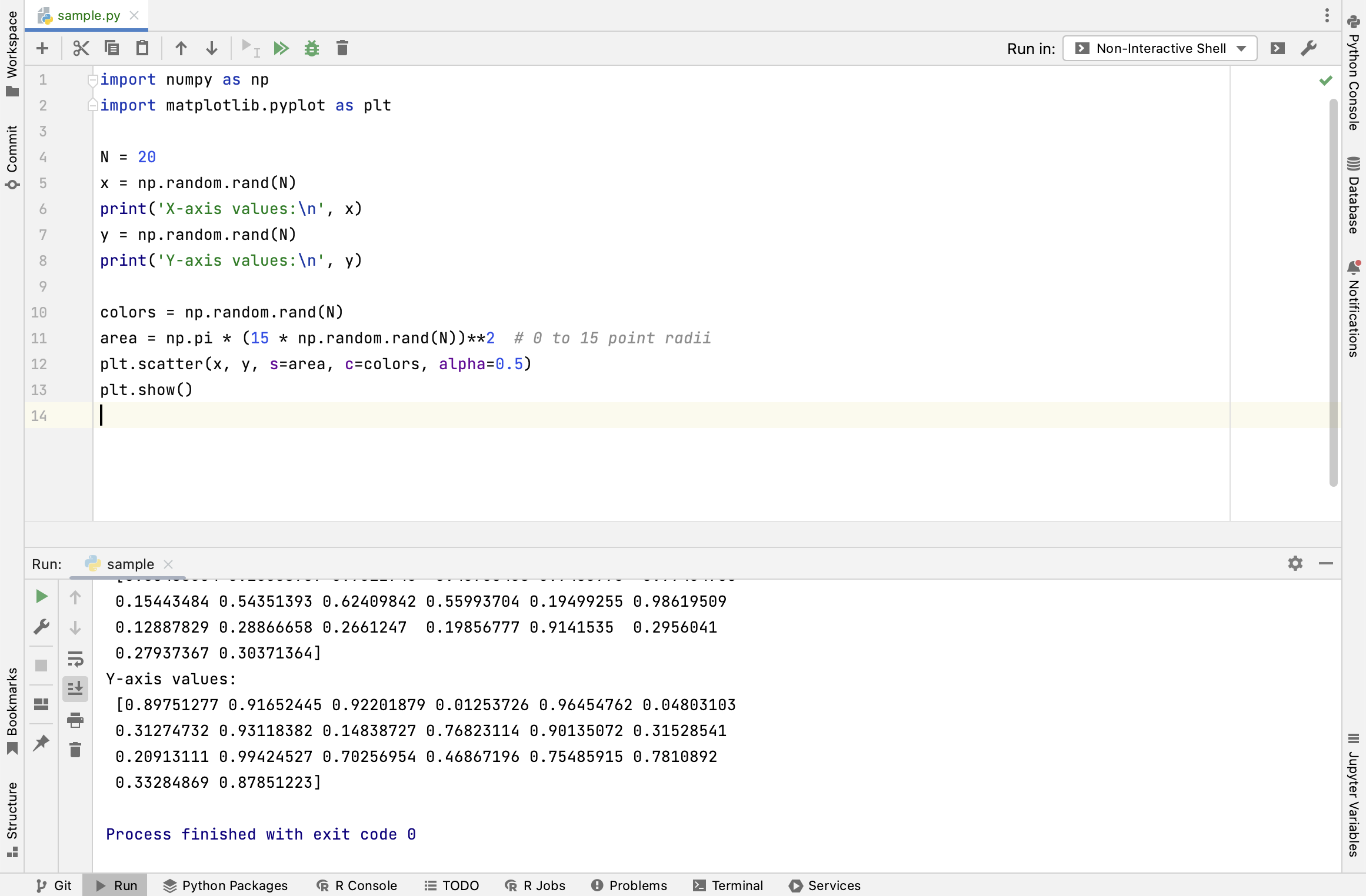 在非交互式控制台中运行脚本