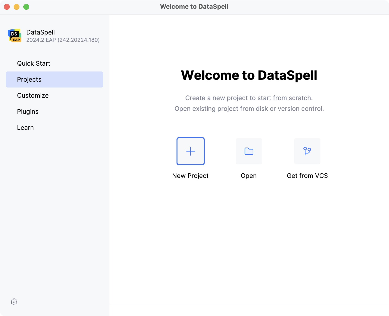 Welcome screen Welcome screen