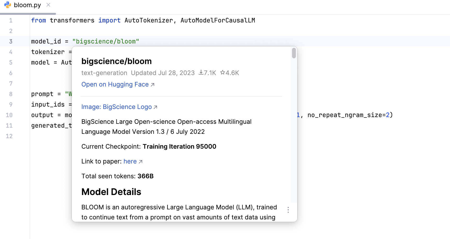 在弹出窗口中查看模型或数据集卡片 在弹出窗口中查看模型或数据集卡片