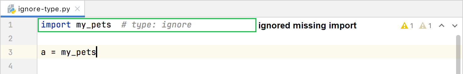 忽略缺失的导入语句 忽略缺失的导入语句