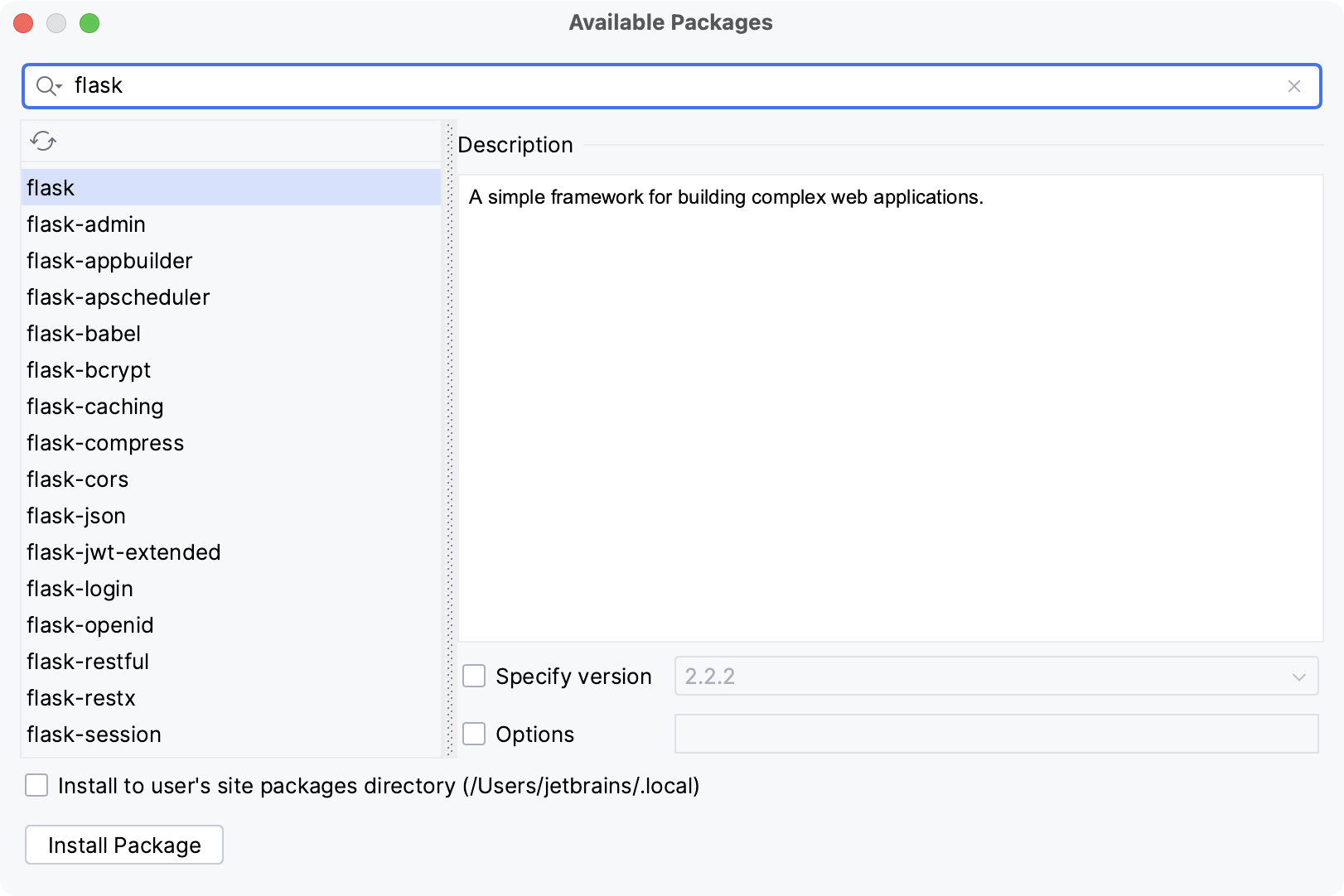 显示可用的软件包 显示可用的软件包