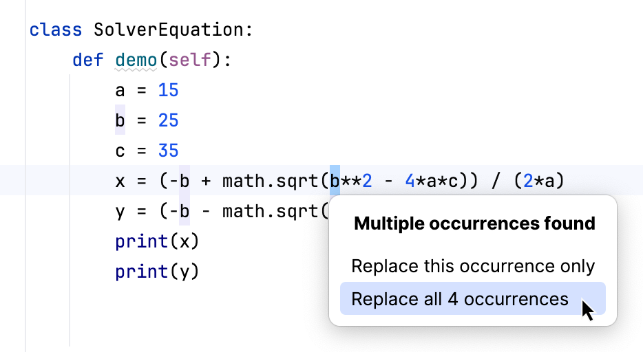 Introduce variable occurrences scope Introduce variable occurrences scope
