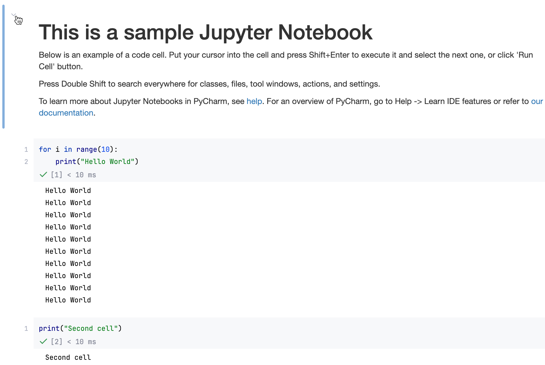 Expanded notebook cells Expanded notebook cells