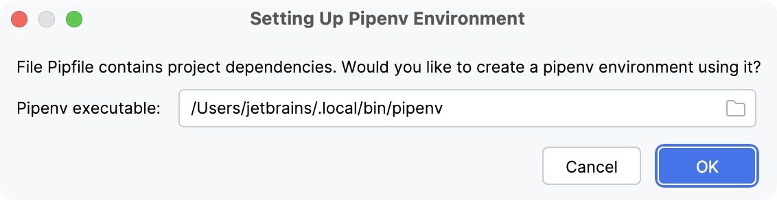 Pipfile detected Pipfile detected