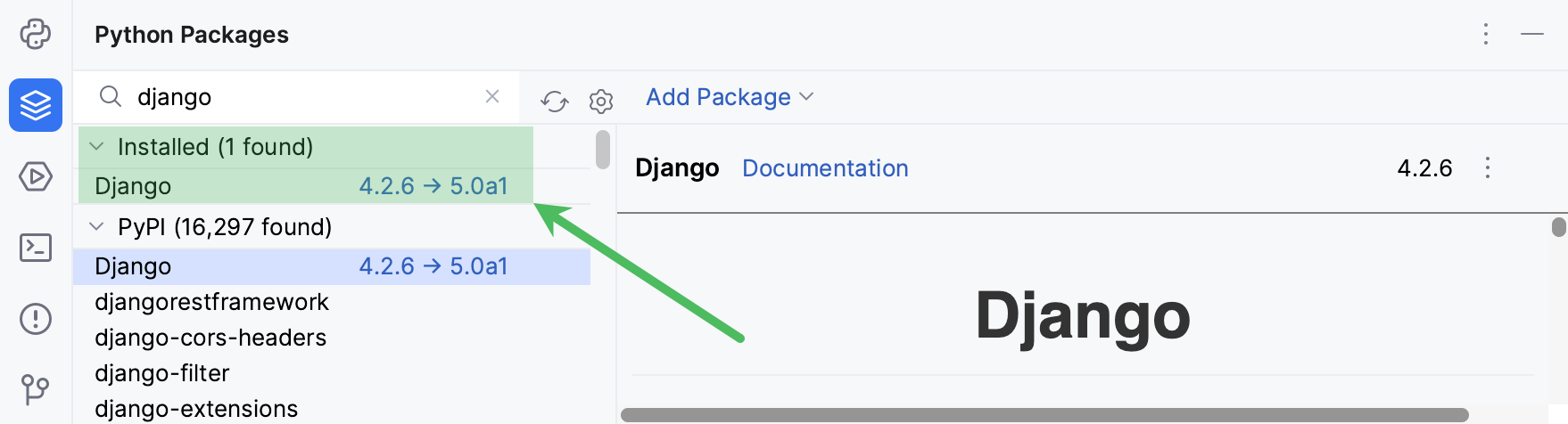 Django package is added Django package is added