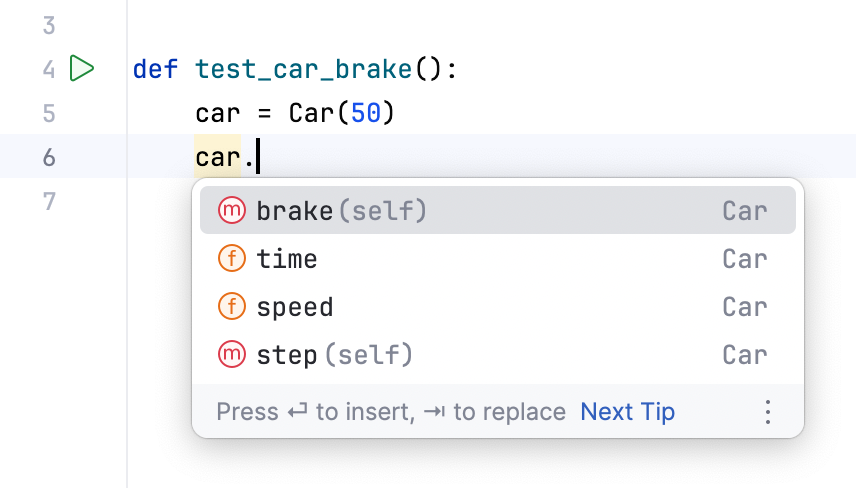 被测对象的自动补全 被测对象的自动补全