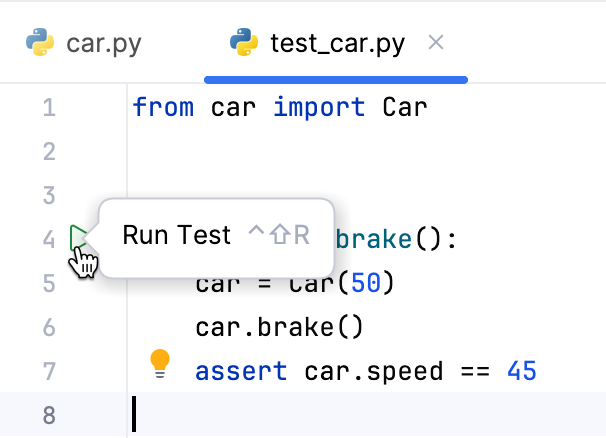 运行该测试 运行该测试