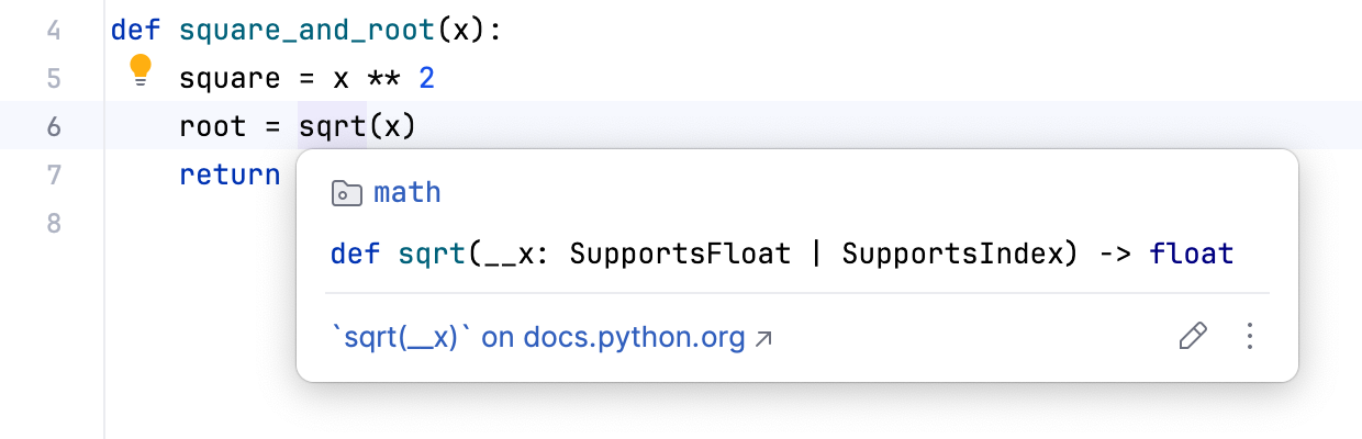 Quick documentation Quick documentation