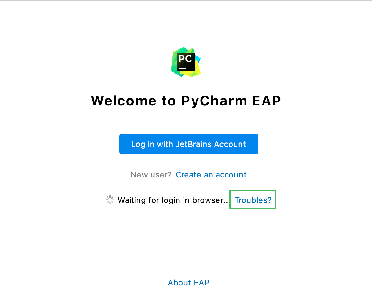 登录对话框中的“Troubles”按钮 登录对话框中的“Troubles”按钮