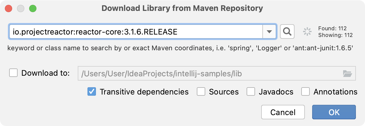 Adding the Reactor library from Maven Adding the Reactor library from Maven