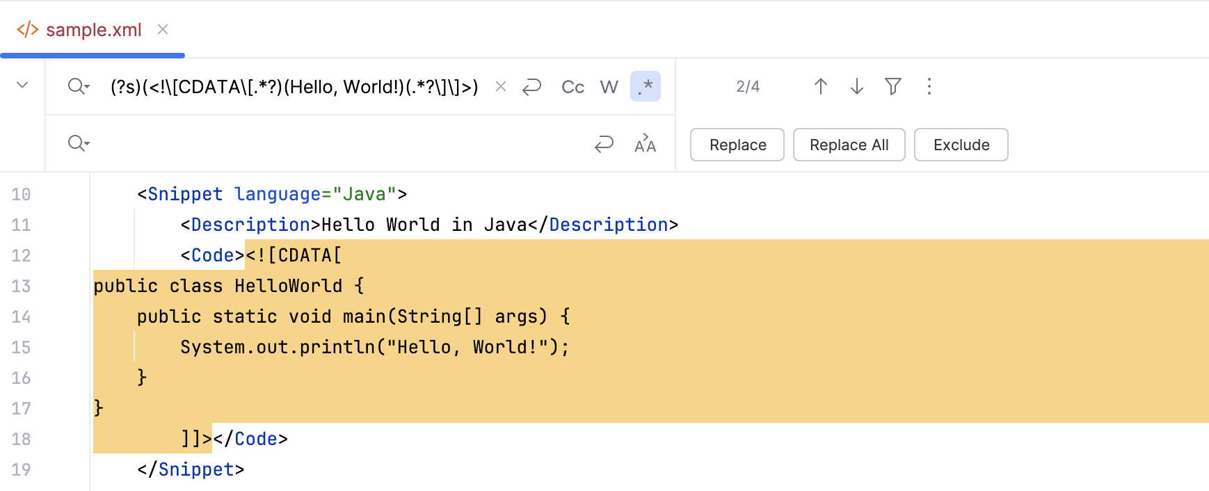 Sample of a regular expressions Sample of a regular expressions