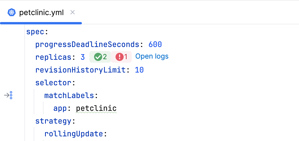 Pod statuses in a Kubernetes deployment file Pod statuses in a Kubernetes deployment file