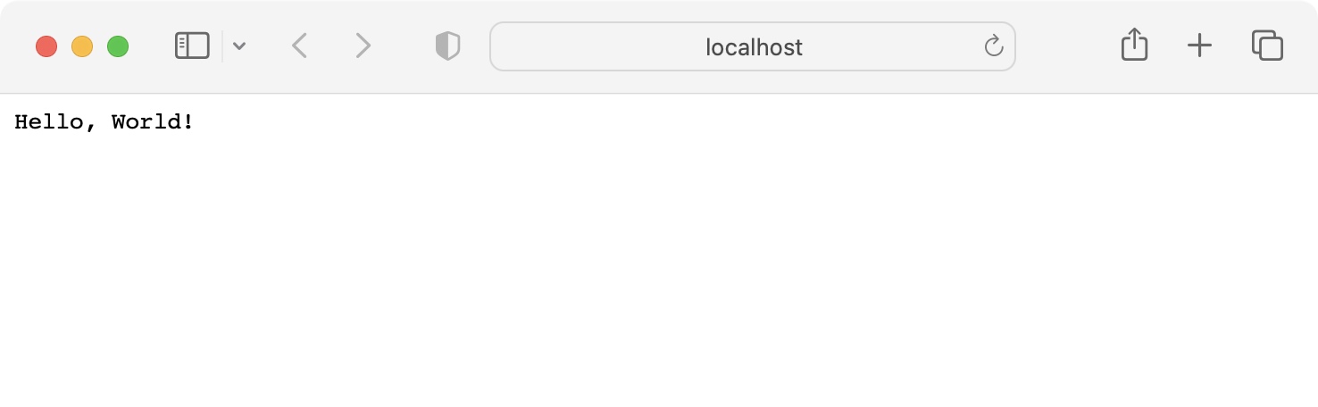 Deployed application output in the web browser Deployed application output in the web browser