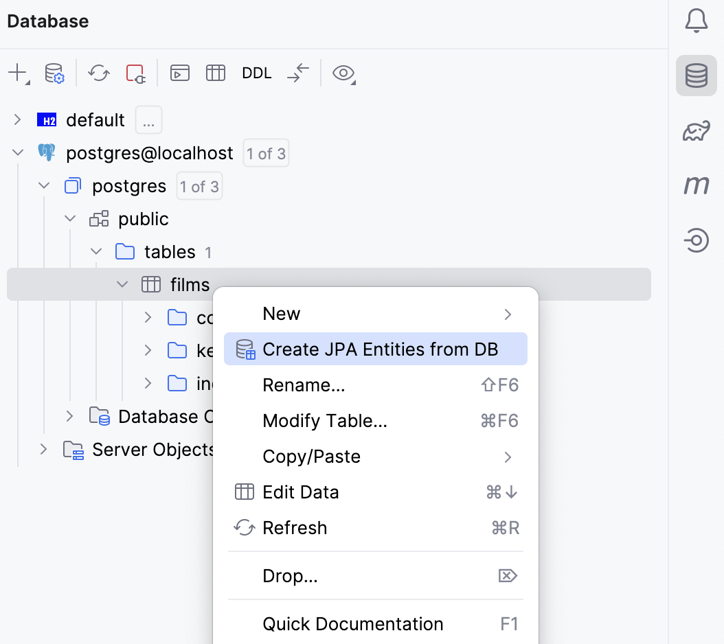 Create JPA Entities from DB Create JPA Entities from DB