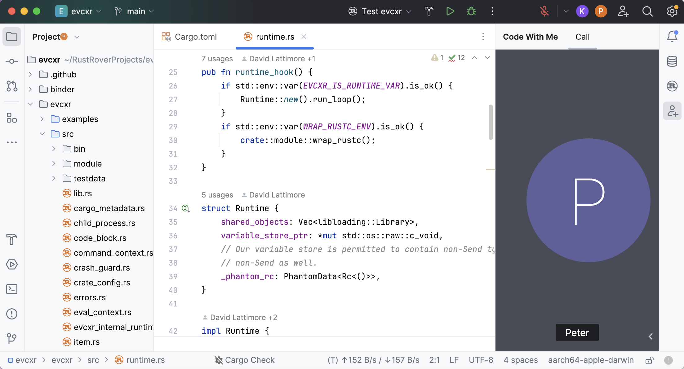 已加入会话：编辑器和主工具栏