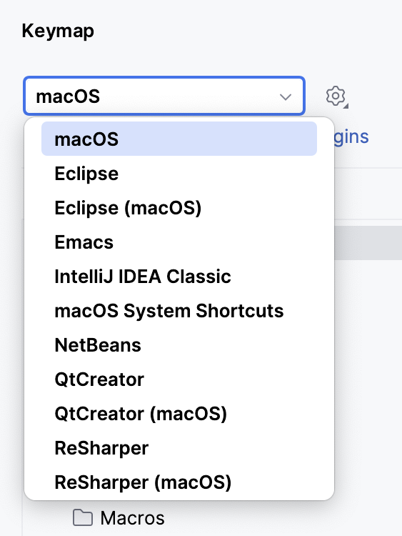 预定义键位图选项