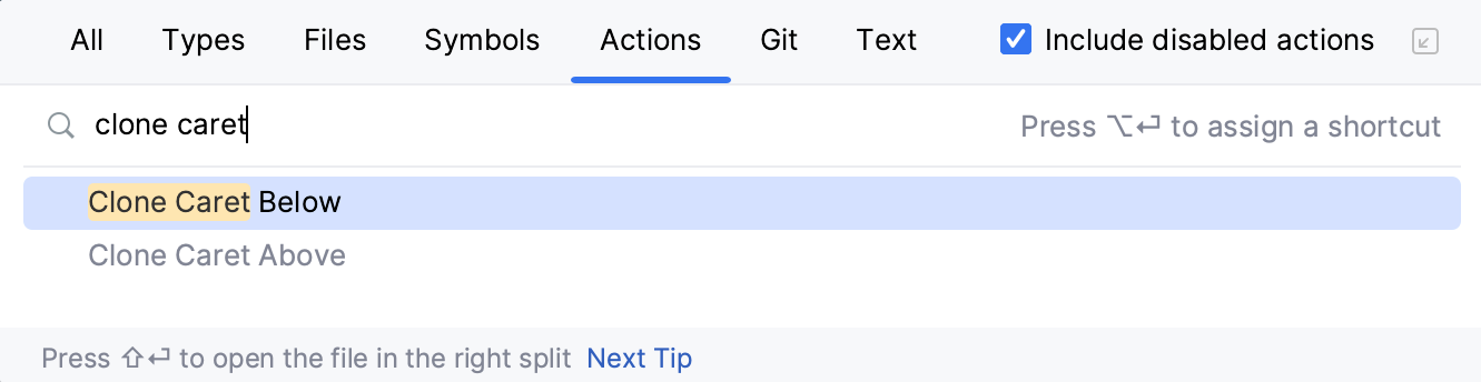 Clone caret Clone caret