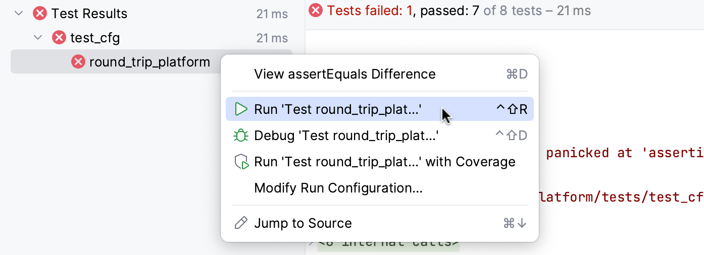 Rerun a single test Rerun a single test