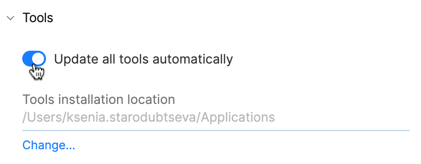 Toolbox App：自动更新所有工具的选项