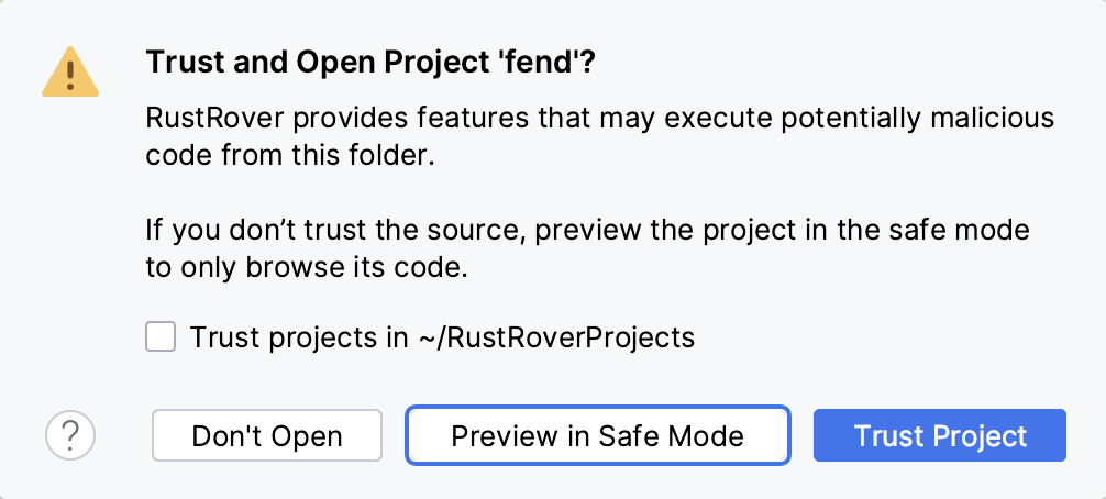 Untrusted project Untrusted project